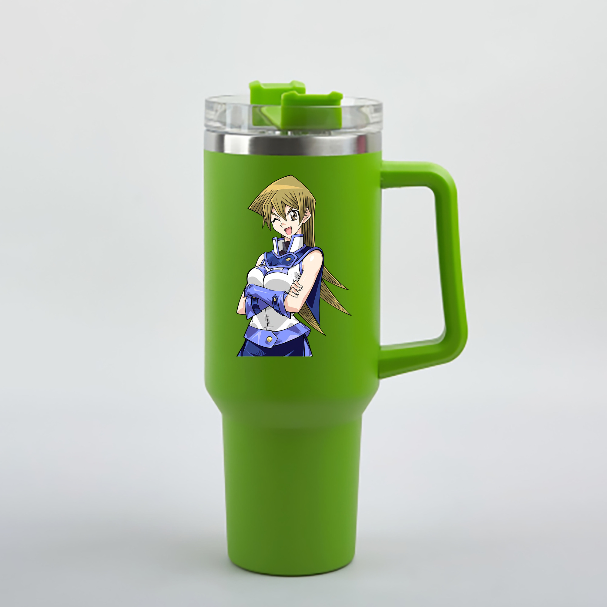 （画像用） 遊☆戯☆王 Yu-Gi-Oh! 1200mL車用タンブラー - クリスタルステッカー（プラスチックストロー付き）